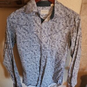 Stetson Men's Gray Floral Button Down Shirt